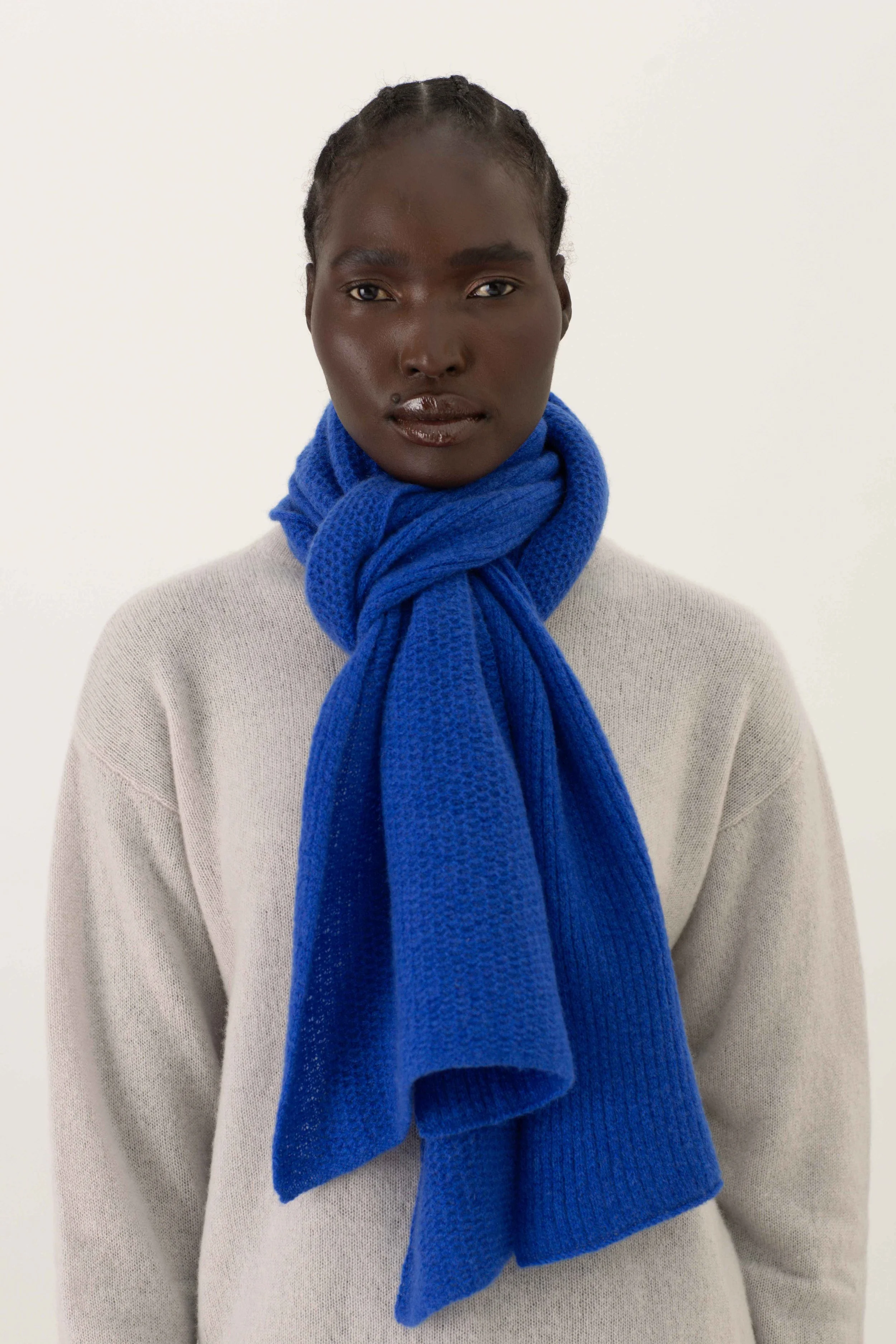 Bridge - Honeycomb Stitch Scarf in Fuchsia